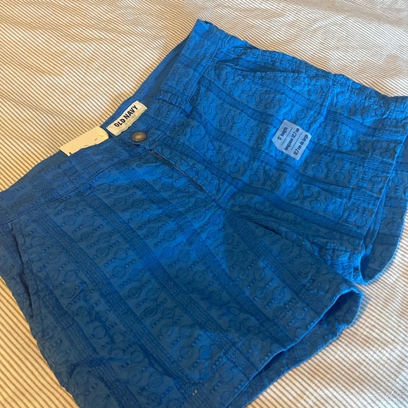 NWT Old Navy Embroidered Blue Shorts Size 6 - Picture 3 of 7